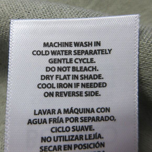 BUFFALO DAVID BITTON Linen Blend Button Front Shirt Sz S 4-6 Olive Green Top NWT - Picture 7 of 10